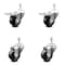 Service Caster 3 Inch Phenolic Swivel 3/8 Inch Threaded Stem Caster Total Lock Brake SCC, 2PK SCC-TSTTL20S314-PHR-381615-2-S-2 - alternate 1
